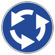 Дорожный знак 4.3 «Круговое движение» (металл 0,8 мм, II типоразмер: диаметр 700 мм, С/О пленка: тип А инженерная)